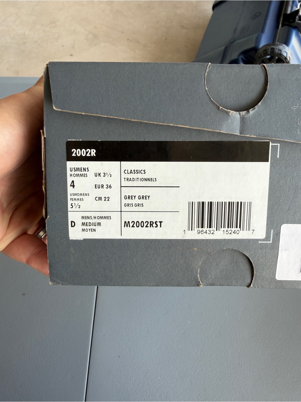 BRAND 4Y / 5.5W New Balance Kids Gray Suede & Mesh Sneakers - Picture 7 of 8